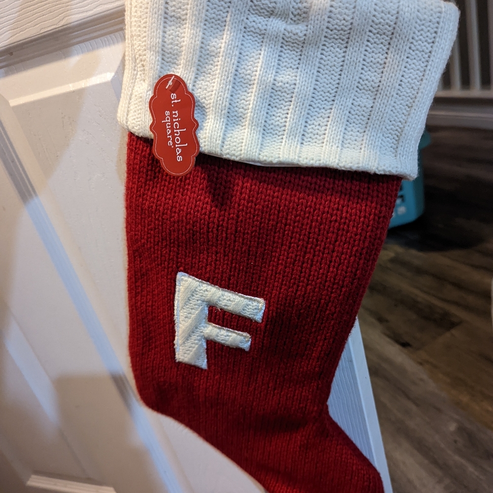 Letter F Christmas stocking
